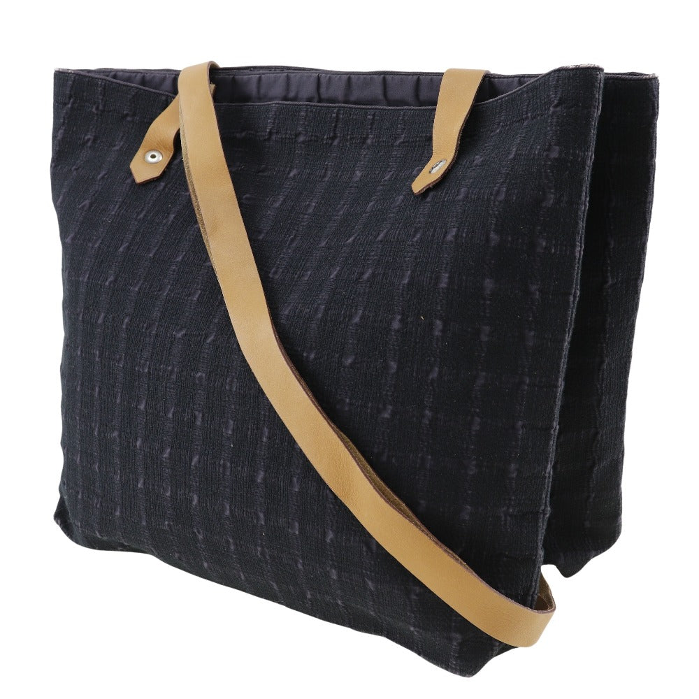 HERMES Shoulder Bag canvas black Amedaba Cava de Poche Women  d