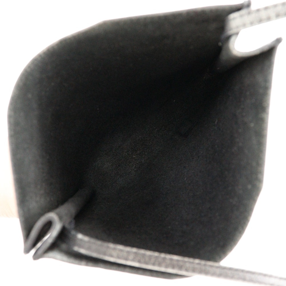 HERMES Shoulder Bag Calfskin black Pochette Omenitu unisex(Unisex)  d