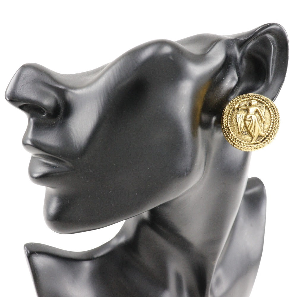 CHANEL Earring Plated Gold gold   COCO Mark Angel Women
