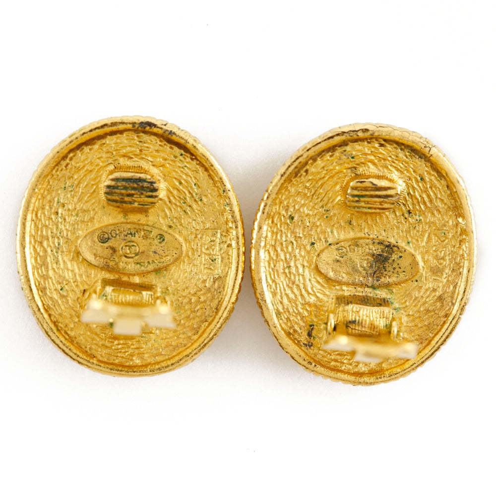 CHANEL Earring Plated Gold gold   COCO Mark Angel Women