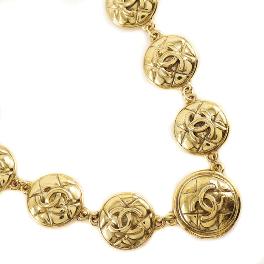 CHANEL Necklace Plated Gold gold   Matrasse COCO Mark Women