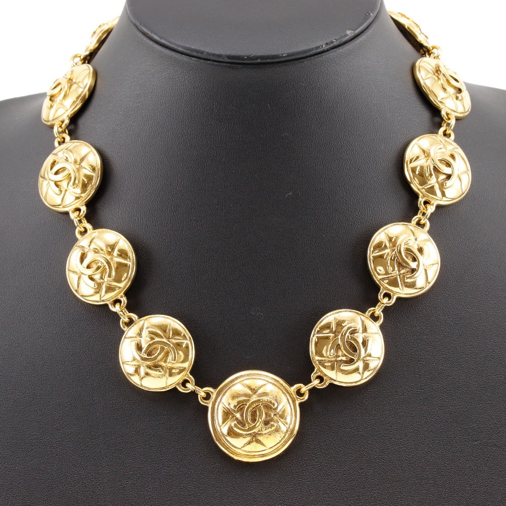 CHANEL Necklace Plated Gold gold   Matrasse COCO Mark Women