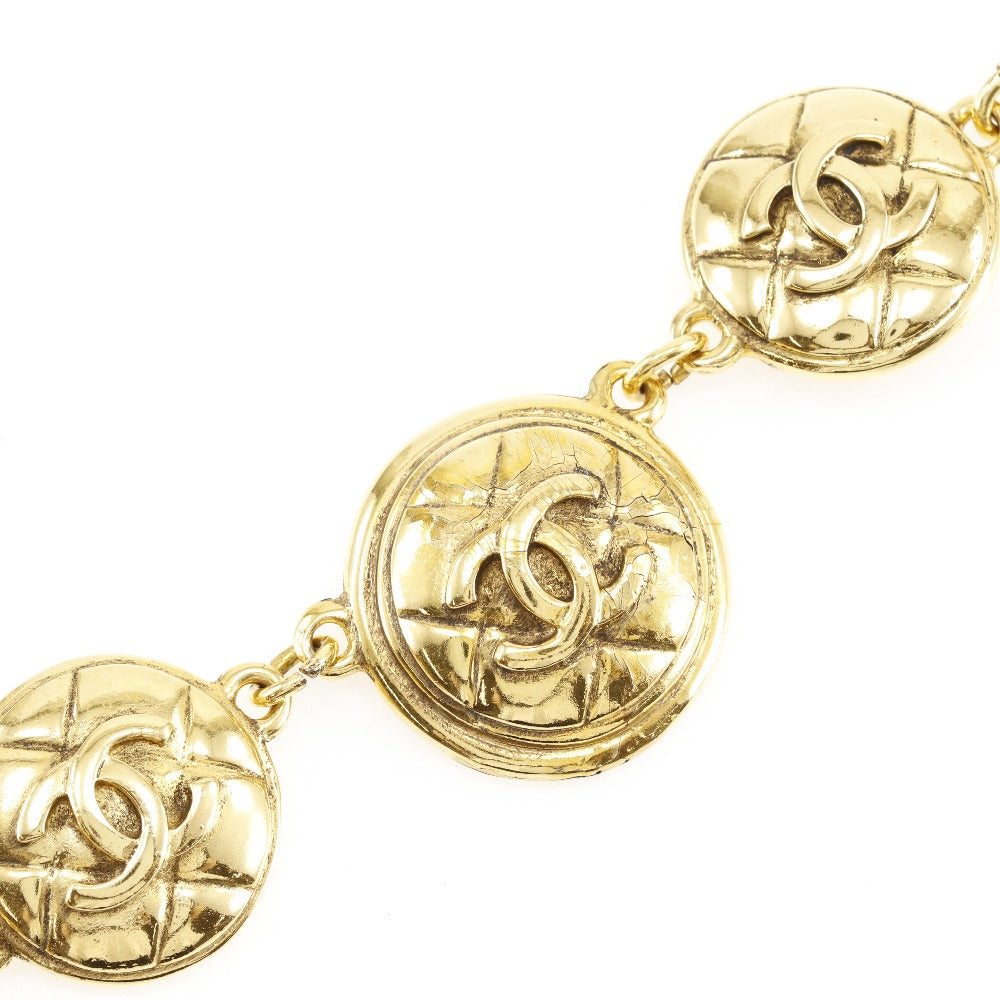 CHANEL Necklace Plated Gold gold   Matrasse COCO Mark Women