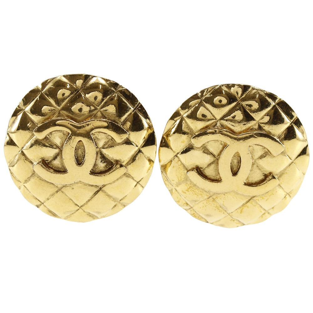 CHANEL Earring Plated Gold gold   Matrasse COCO Mark Women