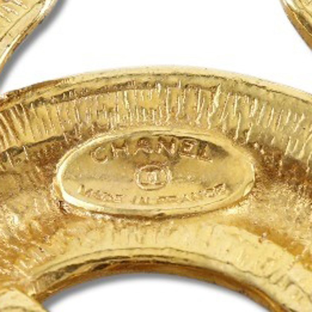 CHANEL Brooch Plated Gold gold   Matrasse COCO Mark Women