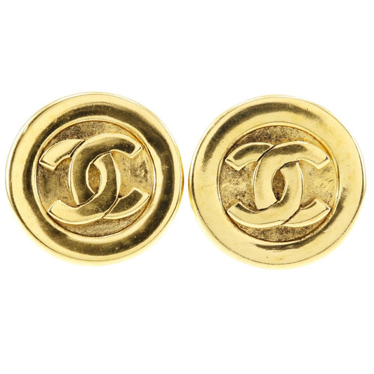 CHANEL Earring Plated Gold gold   COCO Mark Women