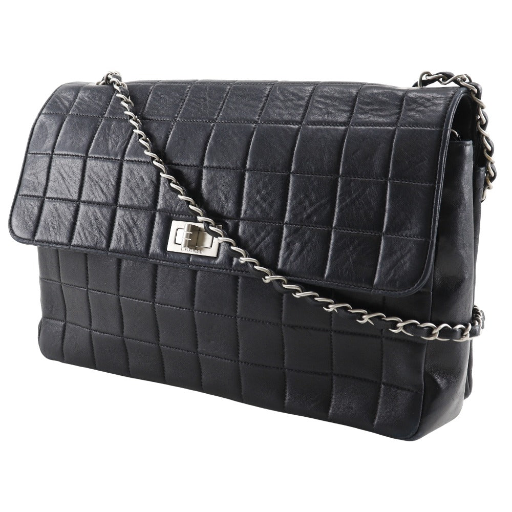 Chanel 2.55 Choco Bar Lambskin Shoulder Bag