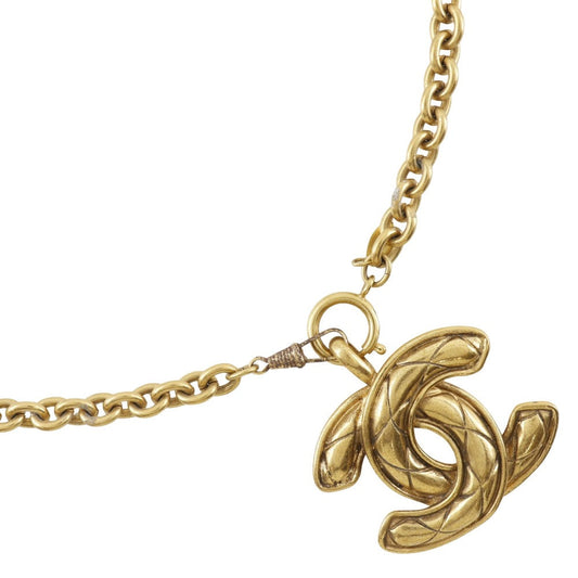 CHANEL Necklace Plated Gold gold   COCO Mark