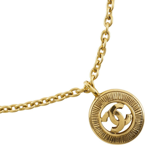 CHANEL Necklace Plated Gold gold   COCO Mark