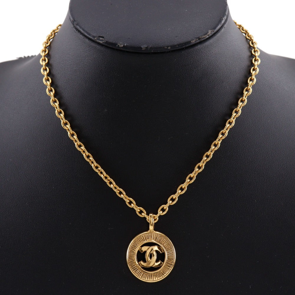 CHANEL Necklace Plated Gold gold   COCO Mark