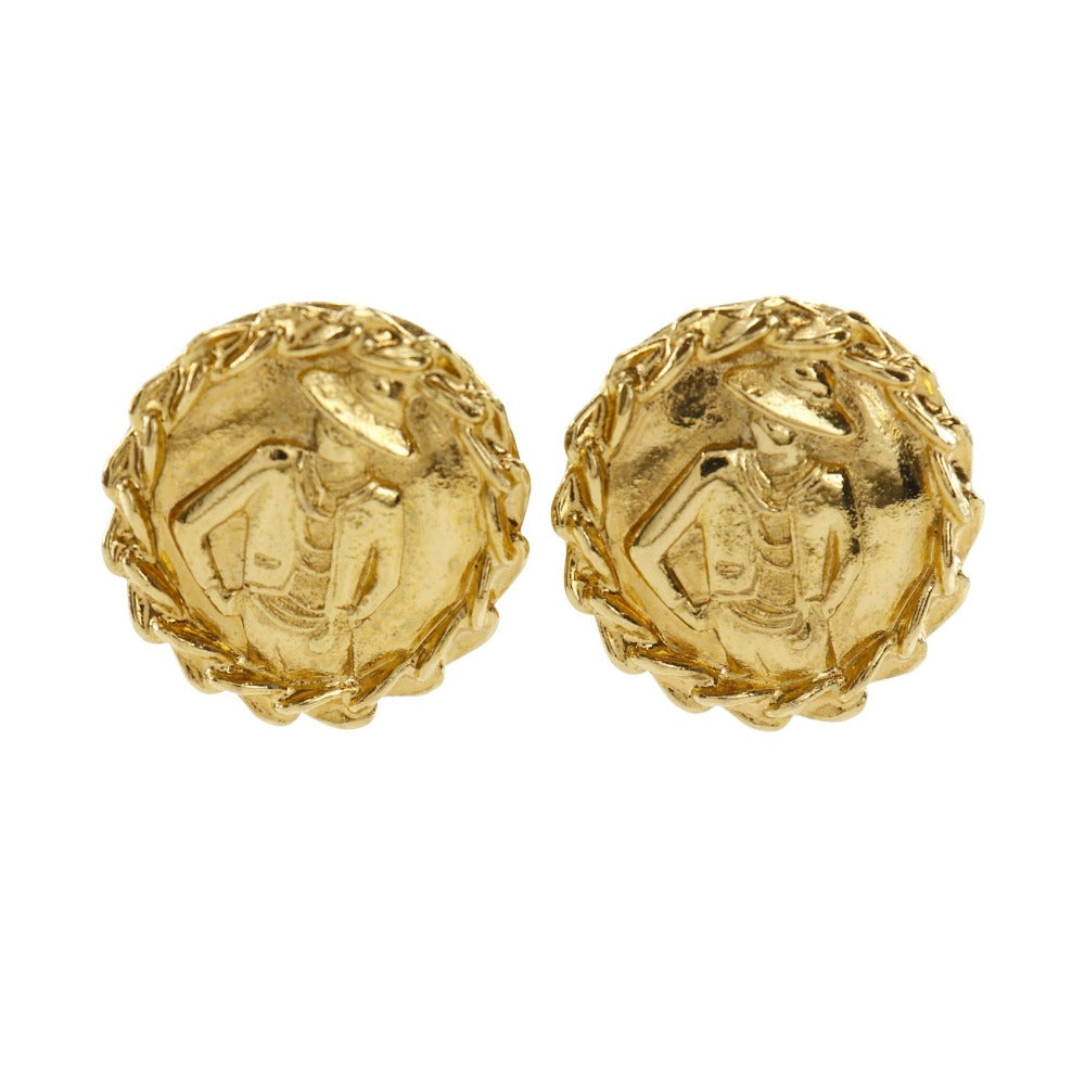 CHANEL Earring Plated Gold gold   Coco Mademoiselle