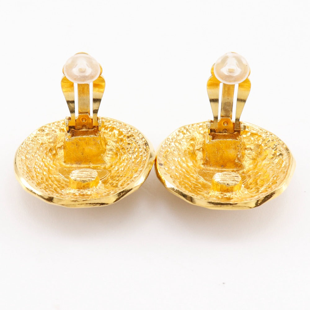 CHANEL Earring Plated Gold gold   COCO Mark