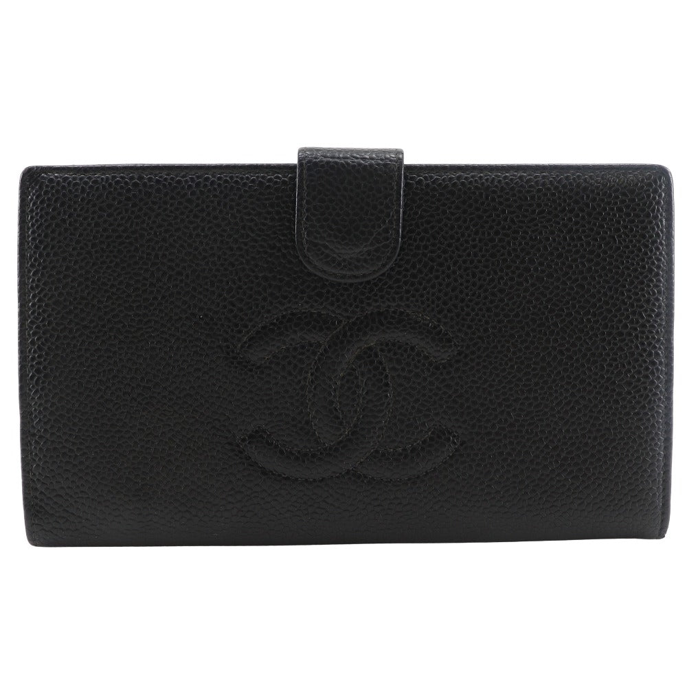 Chanel Coco Mark Caviar Skin Long Wallet