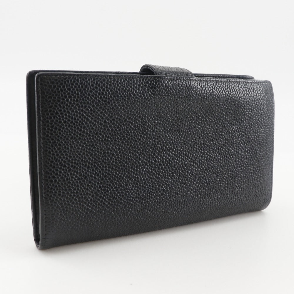 Chanel Coco Mark Caviar Skin Long Wallet