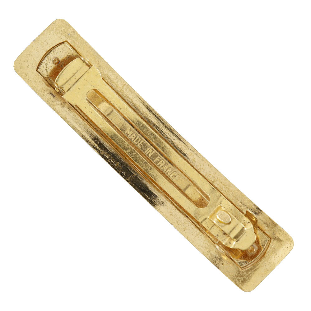 CHANEL Valletta Plated Gold gold   logo Women