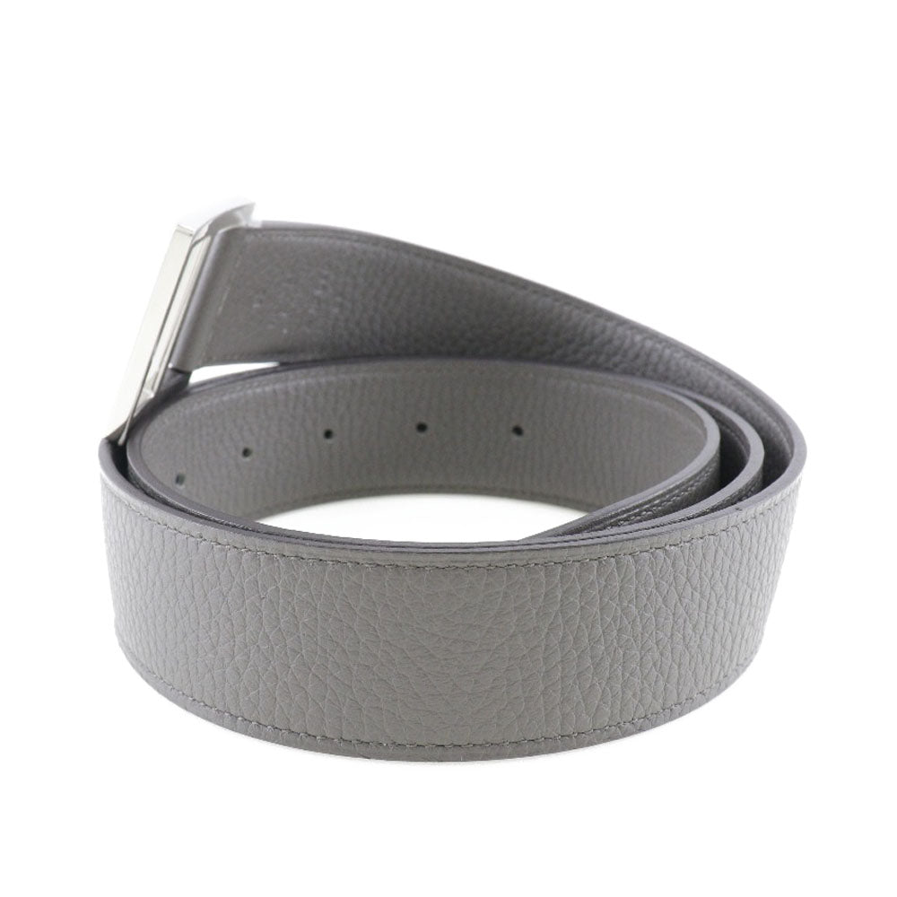 HERMES belt Taurillon Clemence gray Serie mens 95  d