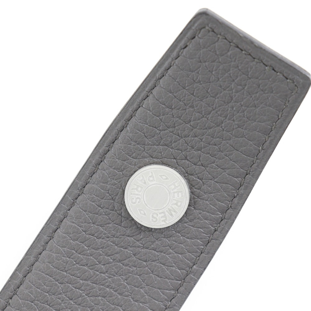 HERMES belt Taurillon Clemence gray Serie mens 95  d