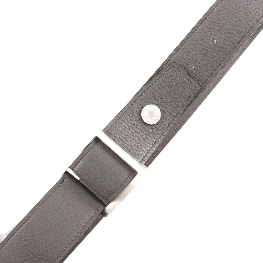 HERMES belt Taurillon Clemence gray Serie mens 95  d