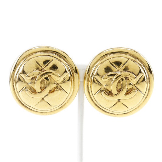 CHANEL Earring Plated Gold gold   Matrasse COCO Mark Women