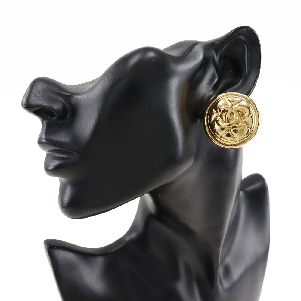 CHANEL Earring Plated Gold gold   Matrasse COCO Mark Women