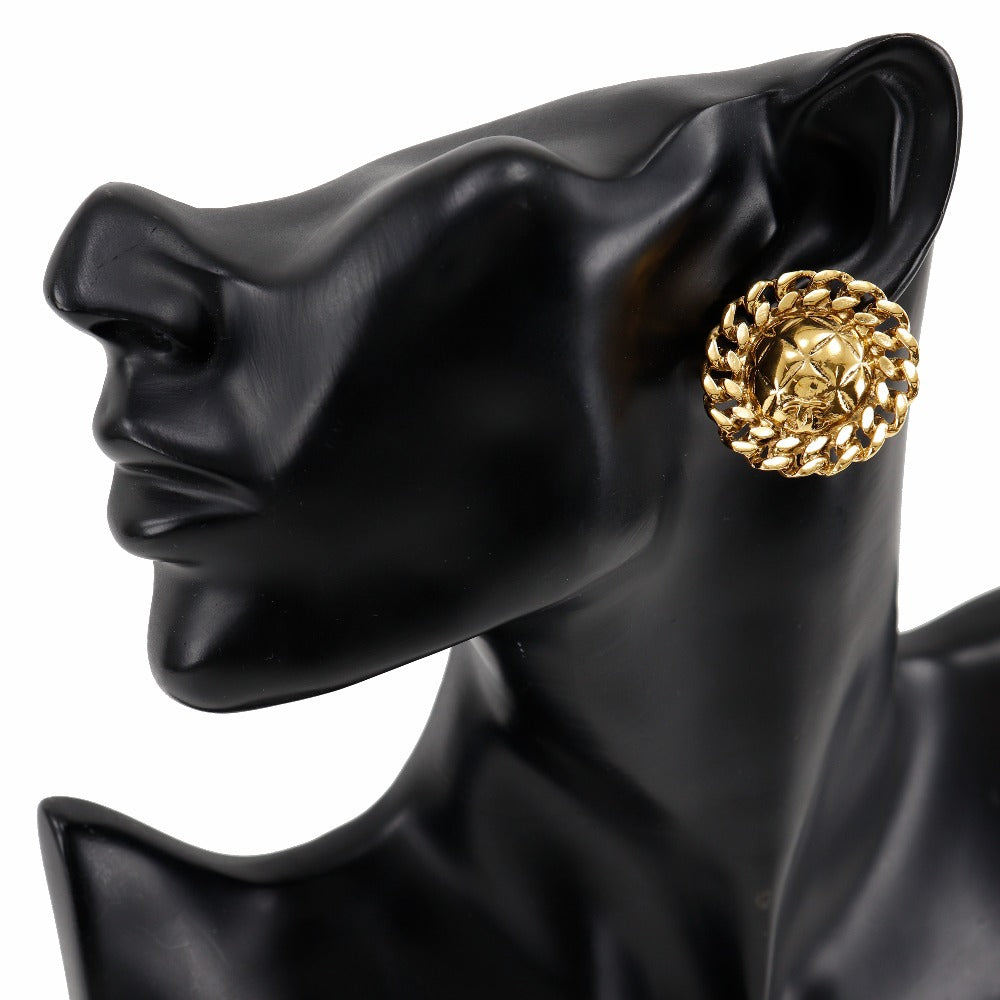 CHANEL Earring Plated Gold gold   Matrasse Chain COCO Mark Women