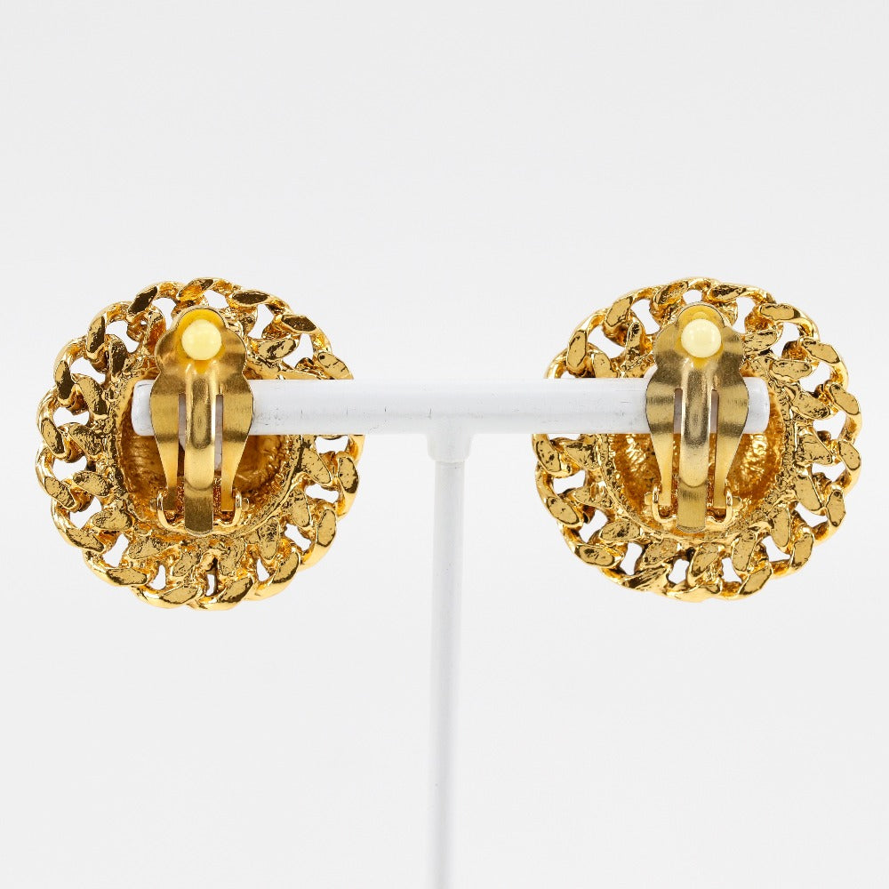 CHANEL Earring Plated Gold gold   Matrasse Chain COCO Mark Women