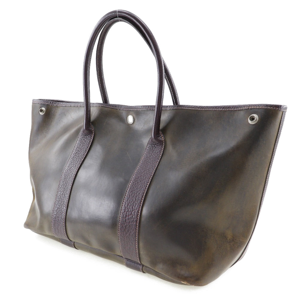 HERMES Tote Bag Amazonia Brown Garden party PM unisex(Unisex)  d