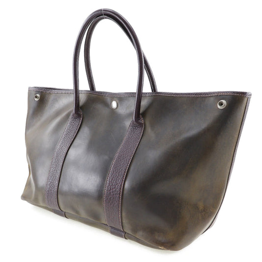 HERMES Tote Bag Amazonia Brown Garden party PM unisex(Unisex)  d