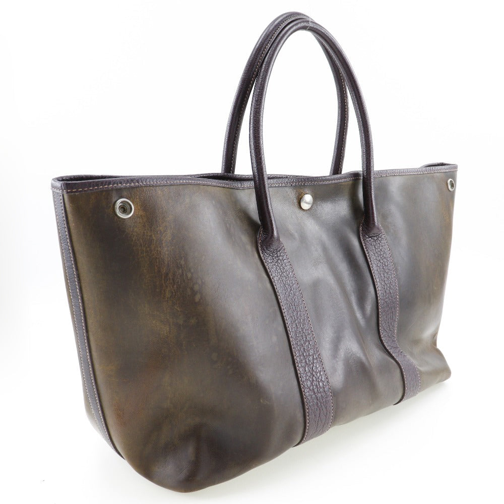 HERMES Tote Bag Amazonia Brown Garden party PM unisex(Unisex)  d