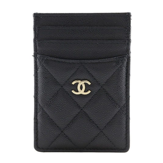 CHANEL Card Case AP3595 Cabin skin black Gold Metal Matrasse