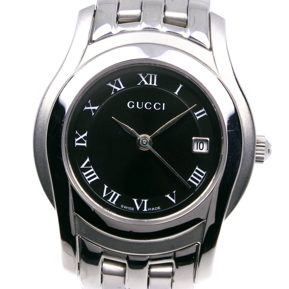 GUCCI Watches Quartz 5500L Stainless Steel Silver G class black dial Women  d