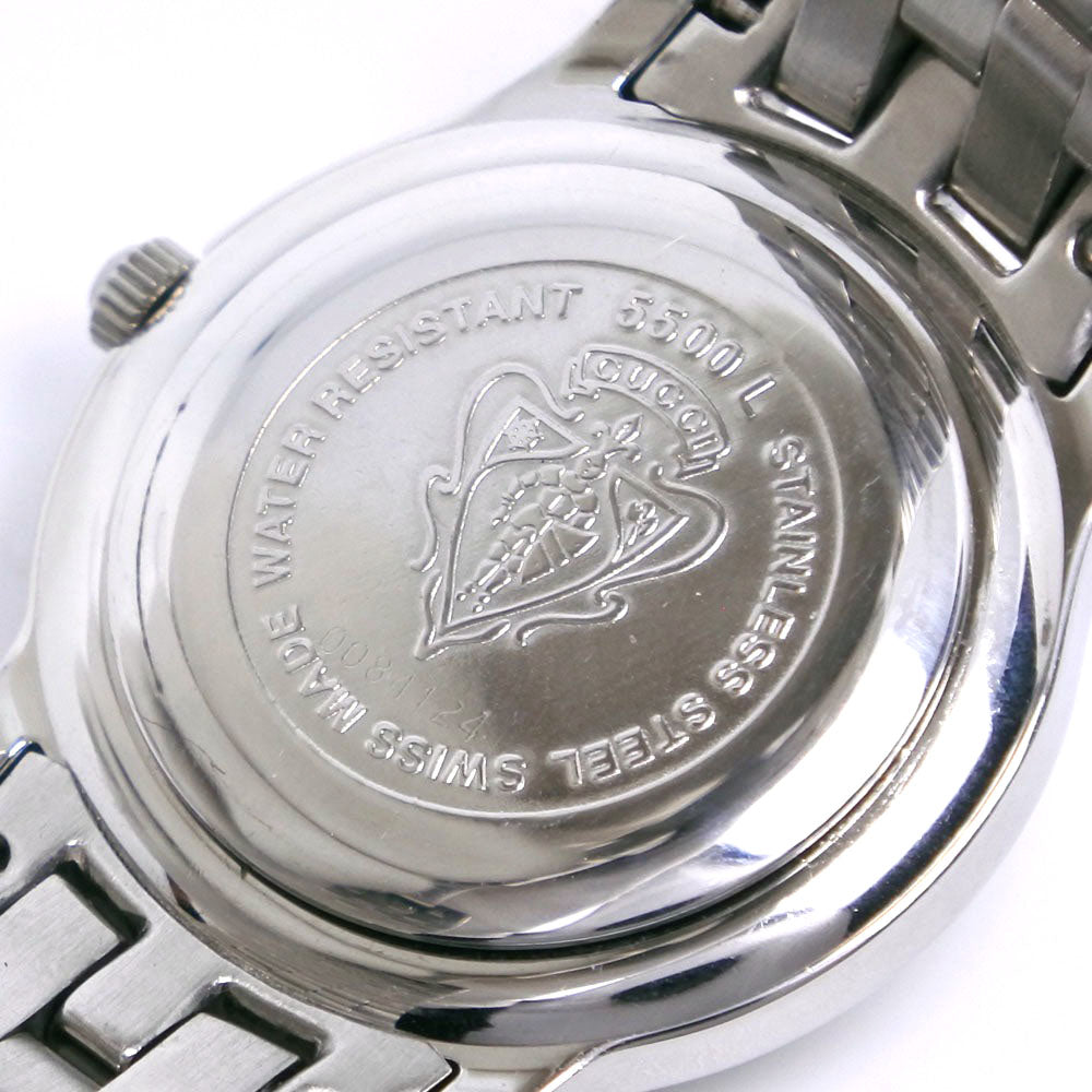 GUCCI Watches Quartz 5500L Stainless Steel Silver G class black dial Women  d