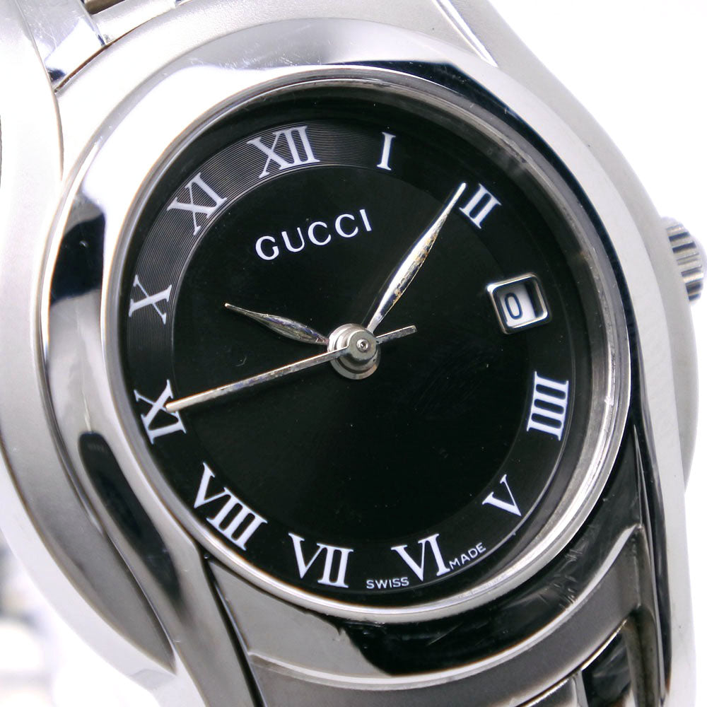 GUCCI Watches Quartz 5500L Stainless Steel Silver G class black dial Women  d
