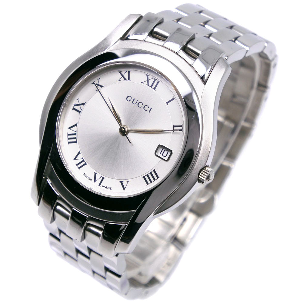 GUCCI Watches Quartz 5500M Stainless Steel Silver G class Silver dial mens  d