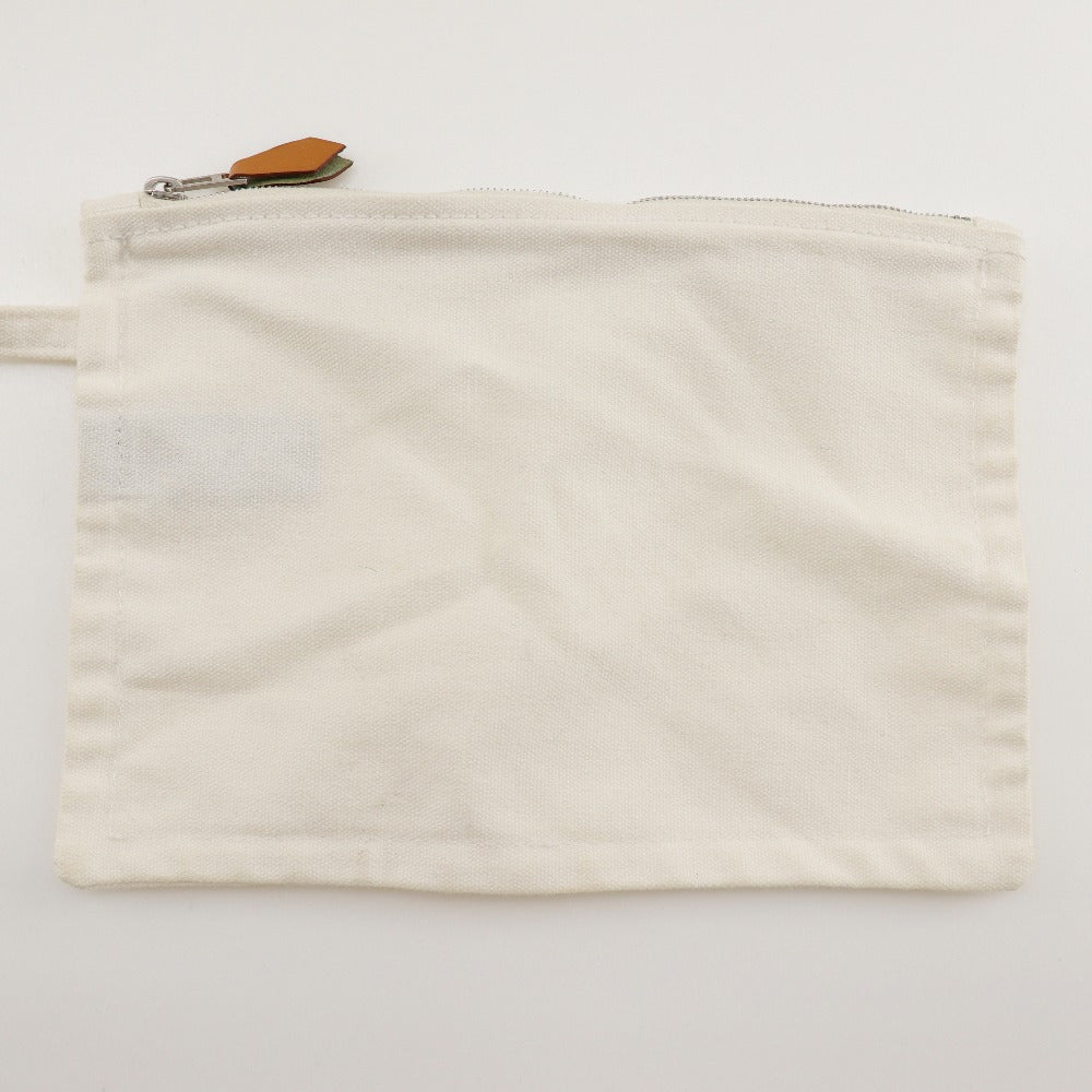 HERMES Tote Bag canvas Brown/Off White Chevault Women(Unisex)  d