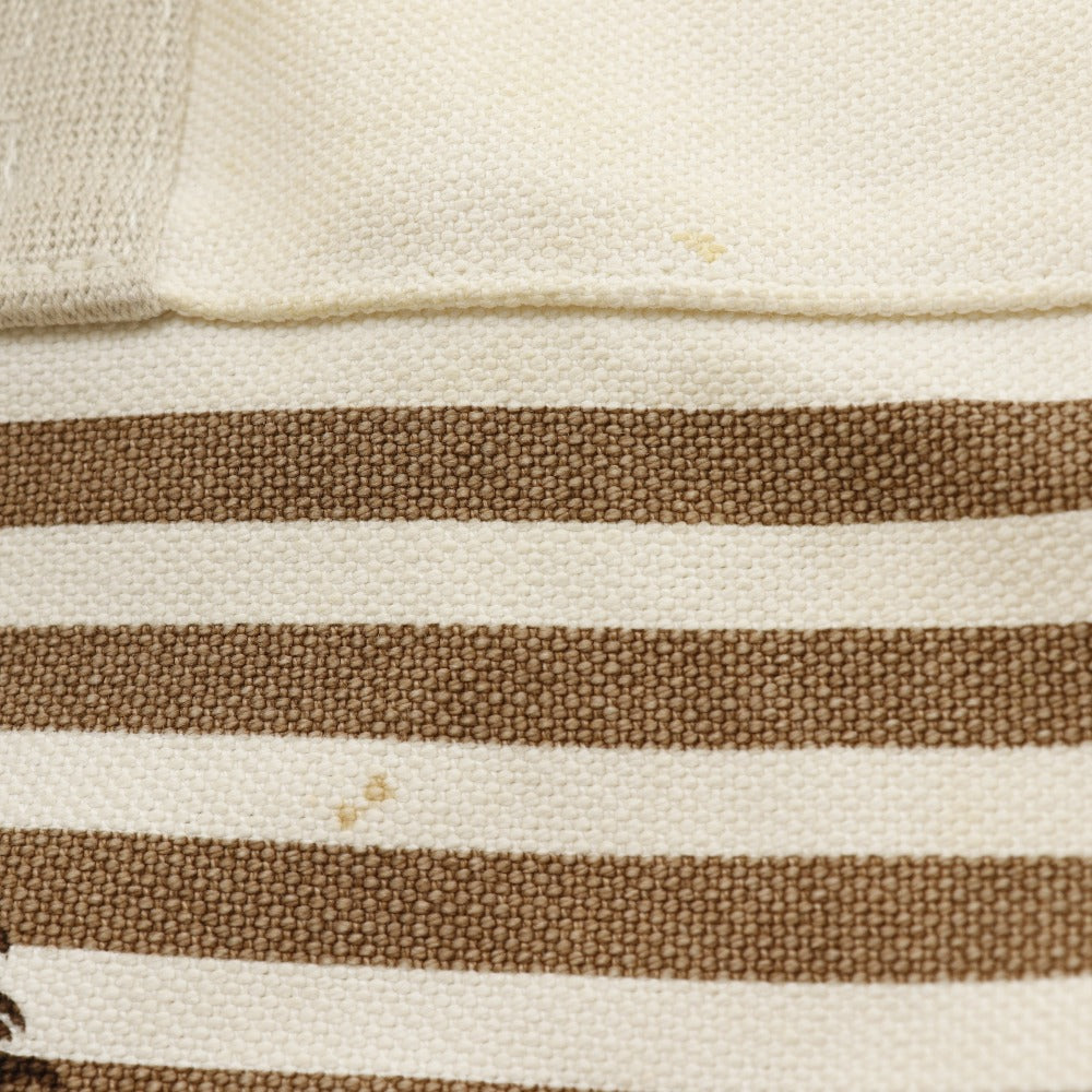 HERMES Tote Bag canvas Brown/Off White Chevault Women(Unisex)  d