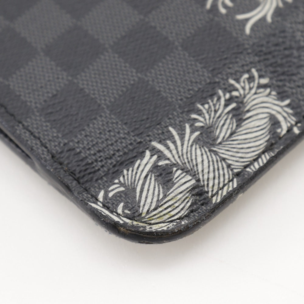 LOUIS VUITTON Clutch bag M61232 Damier Grafitto Canvas black Christopher nemes Pochette Jules GM mens  d