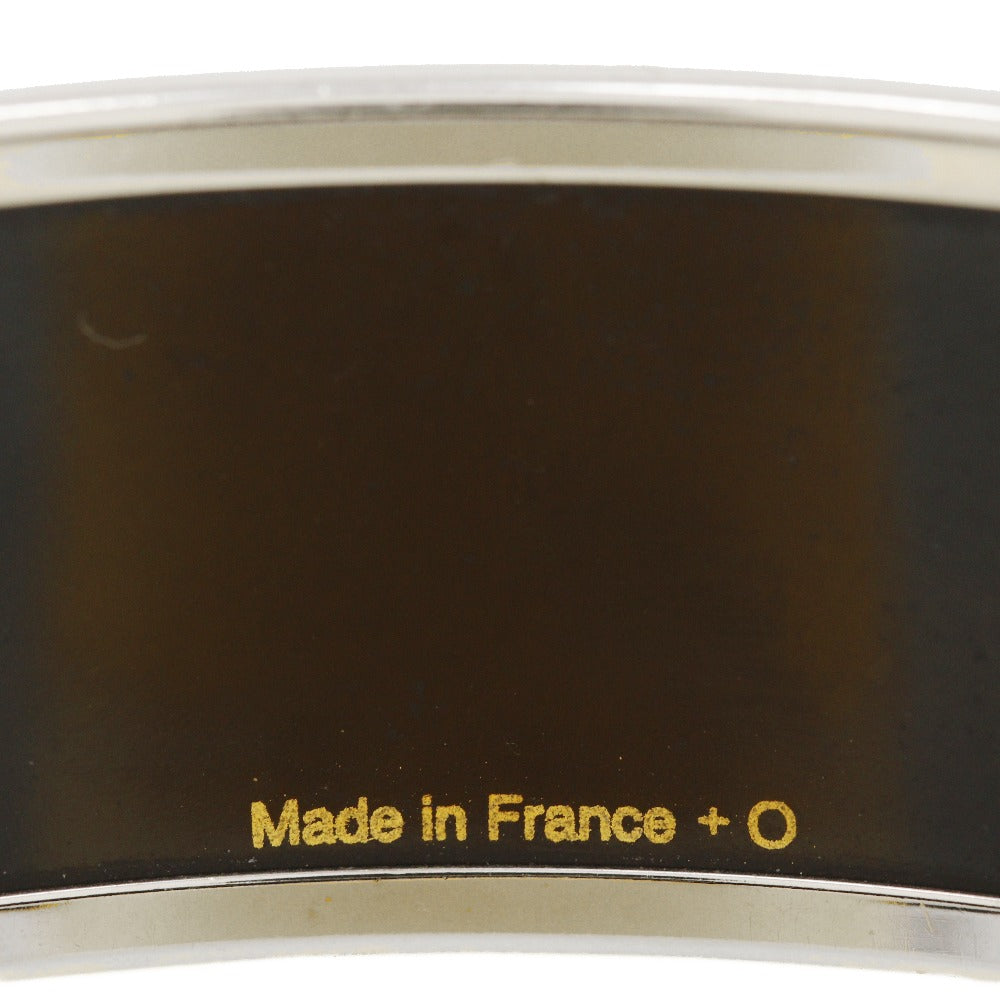 HERMES Bangle metallic Silver / blue cloisonne Emilel GM Women  d