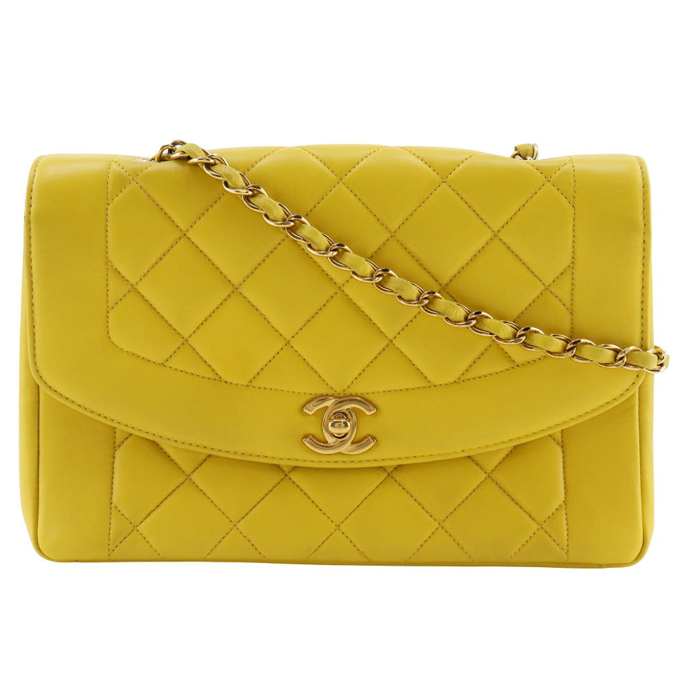 Chanel Diana Matelasse Lambskin Shoulder Bag