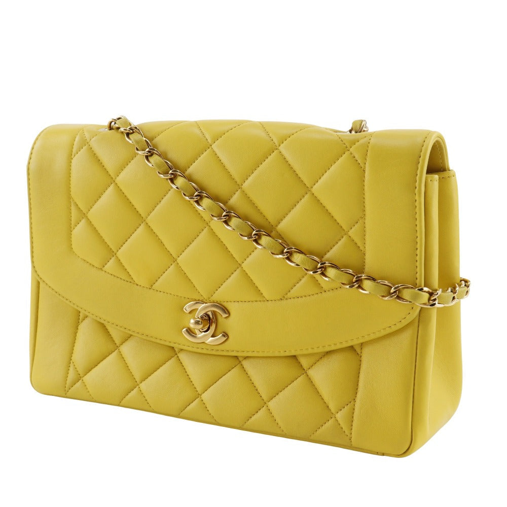 Chanel Diana Matelasse Lambskin Shoulder Bag