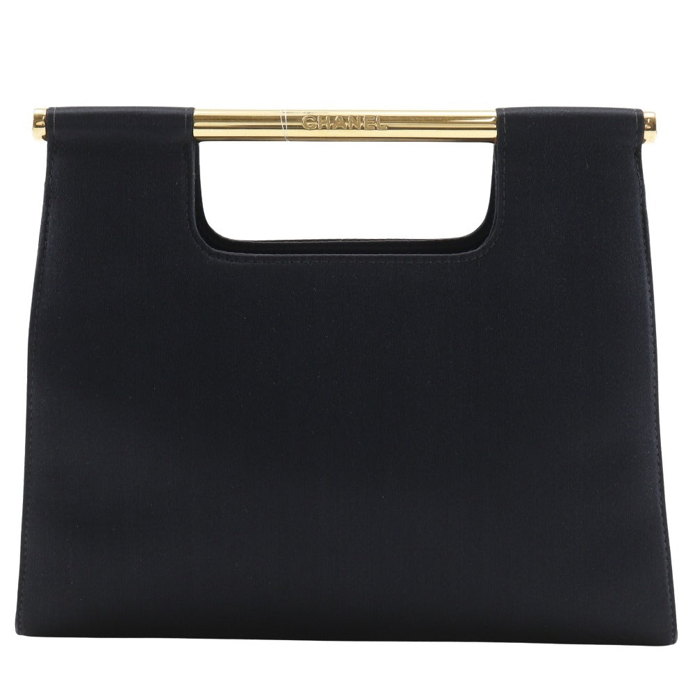 CHANEL Handbag Satin black   Party bag