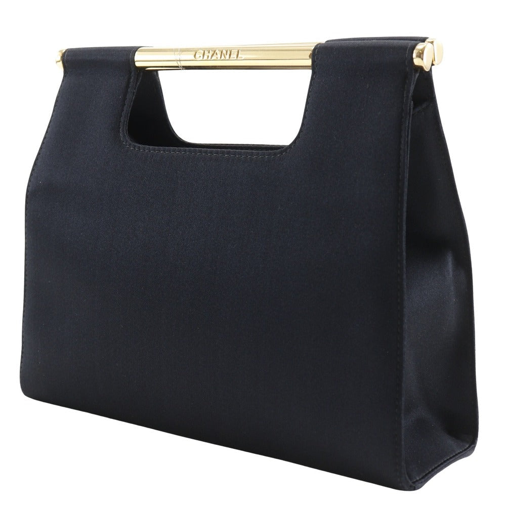 CHANEL Handbag Satin black   Party bag