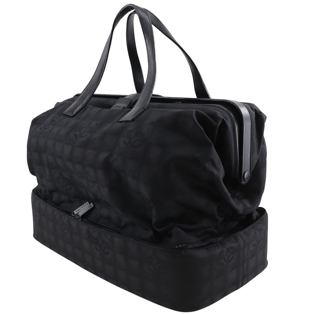 Chanel New Travel Line Nylon Canvas Boston Bag