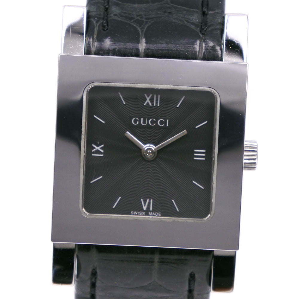 GUCCI Watches Quartz 7900L.1 Stainless Steel , Leather black black dial Women  d