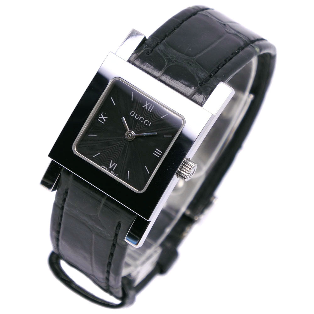 GUCCI Watches Quartz 7900L.1 Stainless Steel , Leather black black dial Women  d