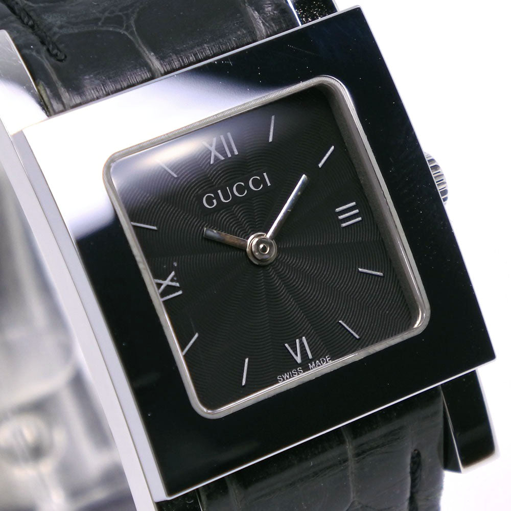 GUCCI Watches Quartz 7900L.1 Stainless Steel , Leather black black dial Women