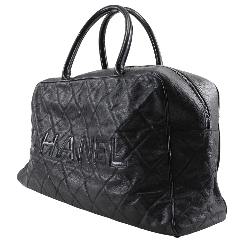 Chanel Matelasse Caviar Skin Boston Bag