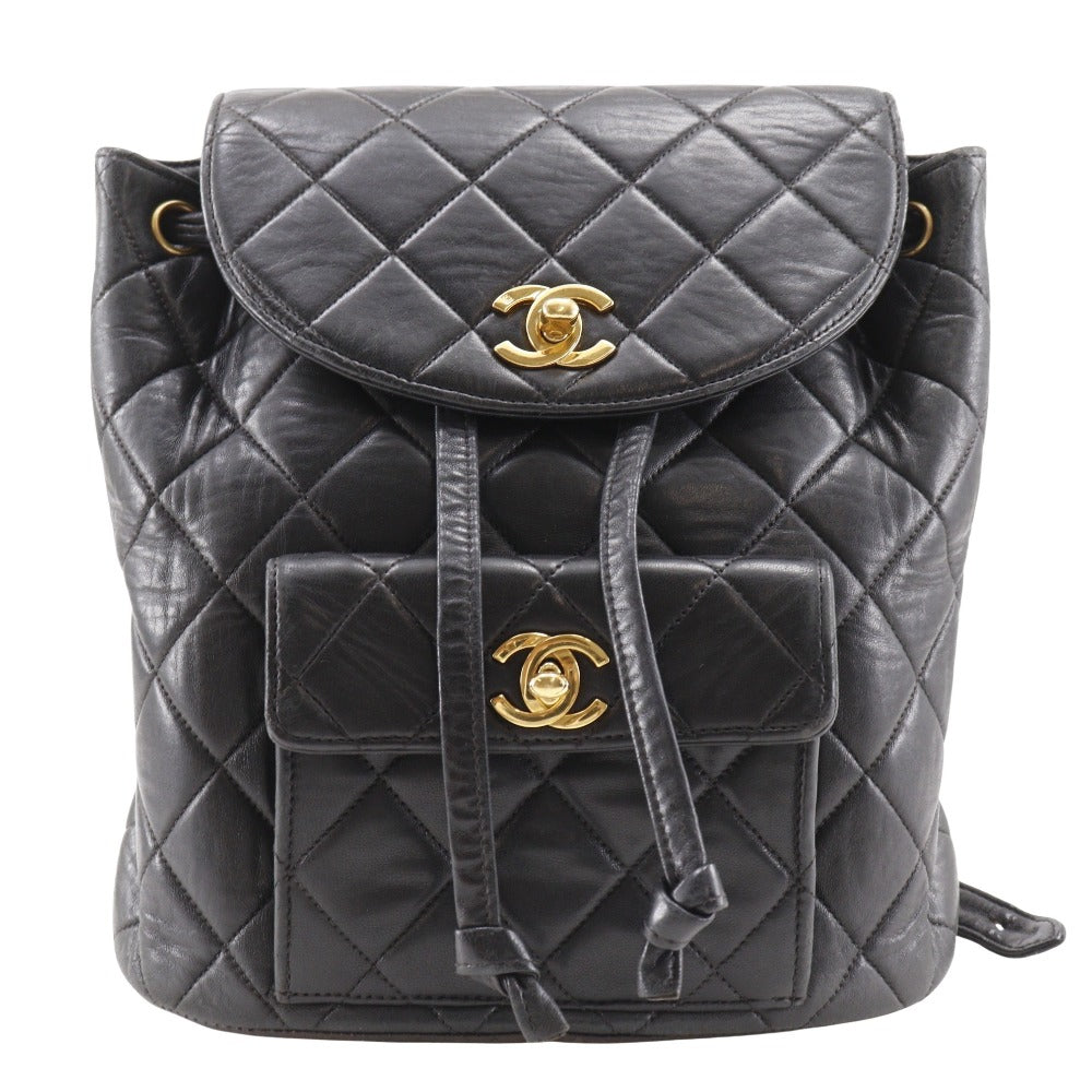 CHANEL Backpack lambskin black   Matrasse