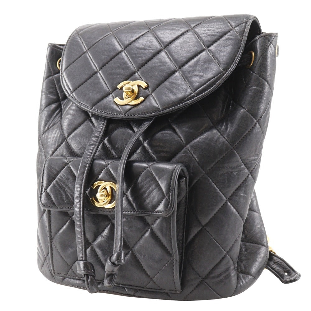 CHANEL Backpack lambskin black   Matrasse