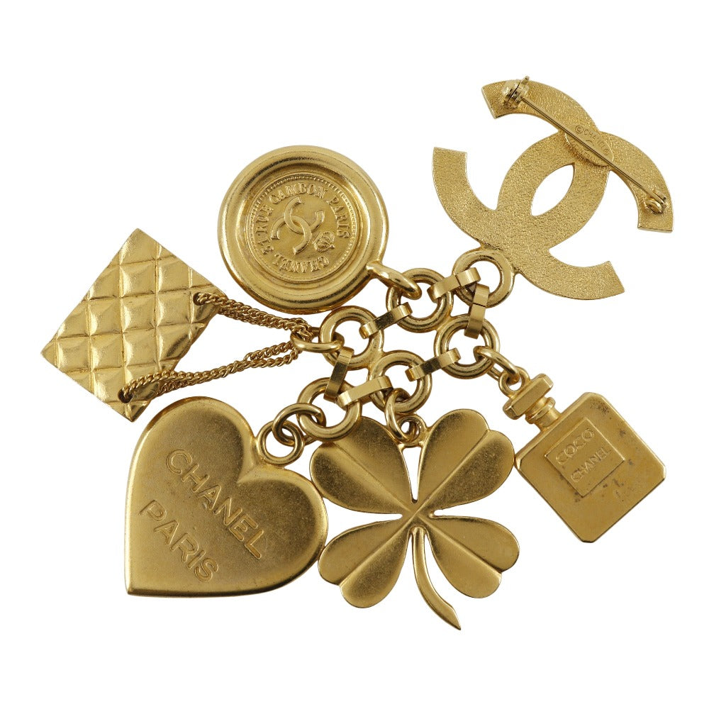 CHANEL Brooch Plated Gold gold   Icon charm